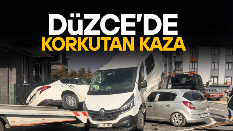 DÜZCE MEYDANA GELEN KAZADA 3 KİŞİ YARALANDI