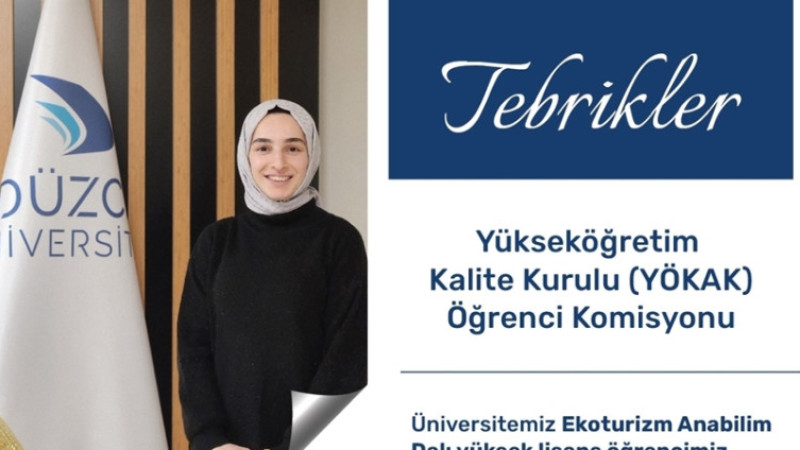 YÖKAK ÖĞRENCİ KOMİSYONU'NA SEÇİLDİ