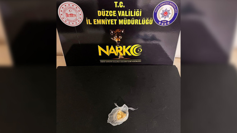 DÜZCE’DE UYUŞTURUCU HAMMADDESİ ELE GEÇİRİLDİ