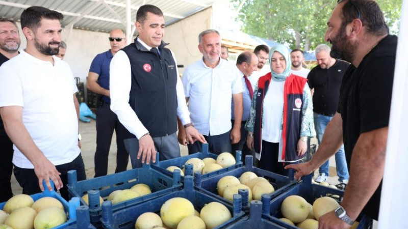 VALİ ASLAN, TARLADA İNCELEMELERDE BULUNDU 