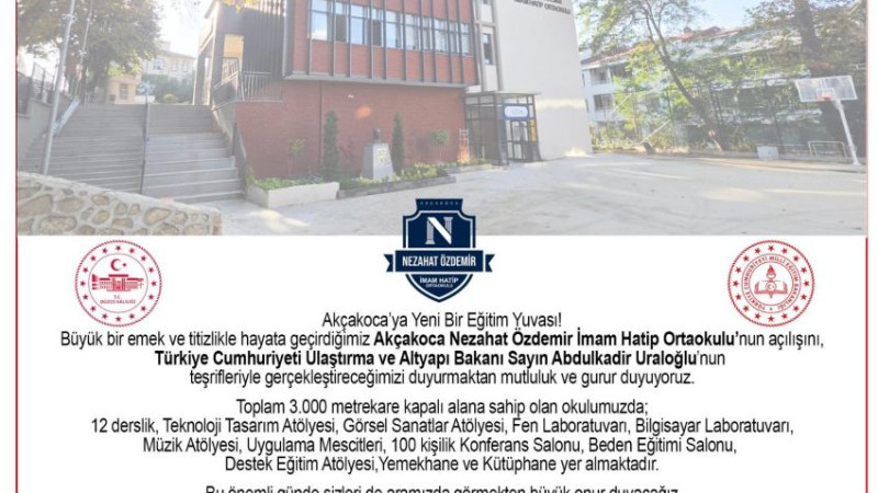 BAKAN URALOĞLU, AKÇAKOCA’YA GELECEK