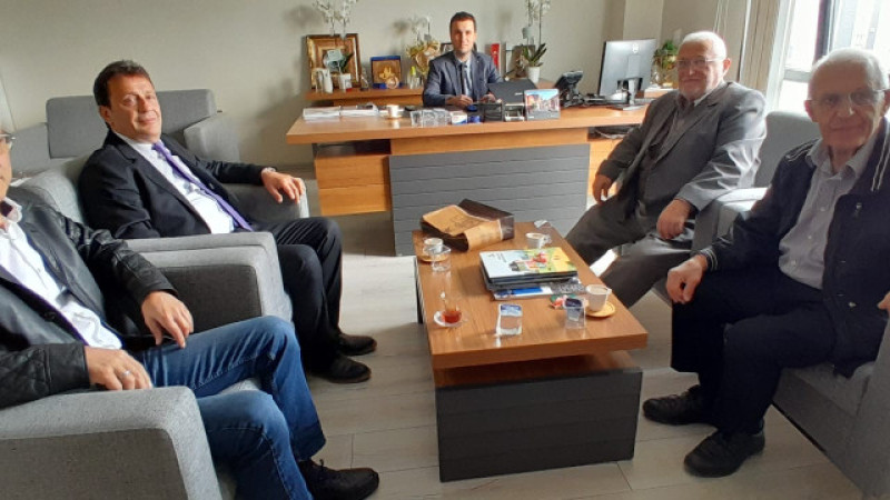 DÜZCE MÜTEAHHİTLER BİRLİĞİ, DERGAZ İL MÜDÜRÜ EVREN TEPELİOĞLU’NU ZİYARET ETTİ