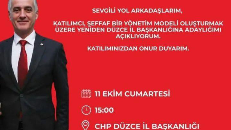 SEMİH CEMŞİT ADAYLIĞINI AÇIKLADI