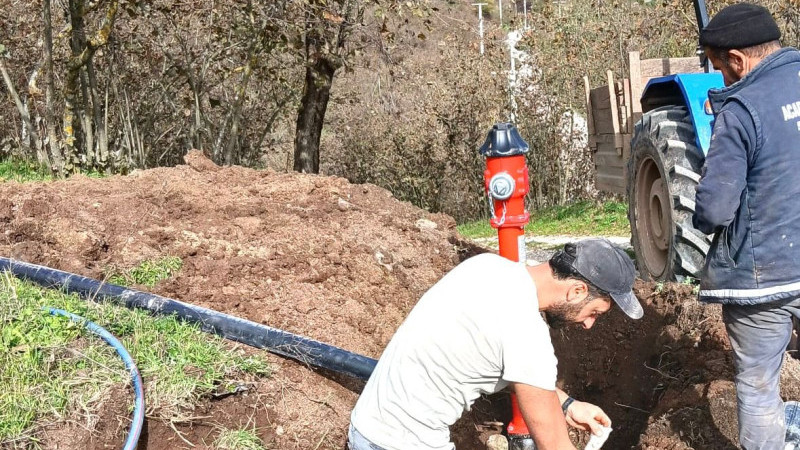 KOCAOĞLU KÖYÜ İÇME SUYU ŞEBEKE HATTI ÇALIŞMALARI DEVAM EDİYOR